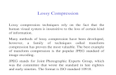Lossy Compression Lossy compression techniques rely on the fact that the human visual system is insensitive to the loss of certain kind of information.