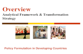 Overview Analytical Framework & Transformation Strategy Policy Formulation in Developing Countries.