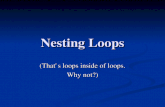 Nesting Loops (That’s loops inside of loops. Why not?)