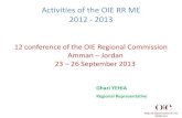 Activities of the OIE RR ME 2012 - . OIE RR   · Activities of the OIE RR ME 2012 ...