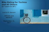 Bike Riding for Techies and All Others - A Cycling Program (getting started) 61 Keep riding regularly!