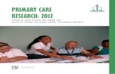 PRIMARY CARE RESEARCH: 2012 - Stellenbosch Medicine and...آ  PRIMARY CARE RESEARCH 2012 PRIMARY CARE