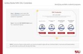 Getting Started With DAU Credentials Identifying available ... Getting Started With DAU Credentials