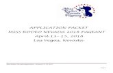 APPLICATION PACKET MISS RODEO NEVADA 2018 PAGEANT participation in the Miss Rodeo Nevada 2018 Pageant