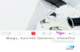 Bags, tunnel sleeves, sheaths ... Customized accessories for flexible isolator Bags, tunnel sleeves,