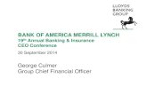 BANK OF AMERICA MERRILL LYNCH 2014-09-30آ  BANK OF AMERICA MERRILL LYNCH 19th Annual Banking & Insurance