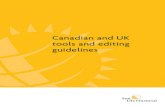 Canadian and UK tools and editing Canadian and UK tools and editing guidelines. 25 English usage in