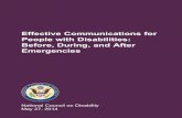 Effective Communications for People with Disabilities ... Communications for People with Effective Communications