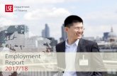 Employment Report 2017/18 Economics, MSc Finance and Private Equity, MSc Risk and Finance and MSc Finance