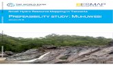 PREFEASIBILITY STUDY MUHUWESI - World Prefeasibility Study of the Muhuwesi Hydroelectric Project SHER