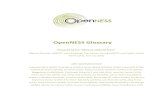 OpenNESS Glossary - Openness OpenNESS Glossary Prepared by the â€œGlossary editorial teamâ€‌ Marion