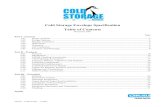 Cold Storage Envelope Specification Table of Contents ... Cold Storage Envelope Specification Table