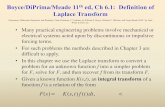Boyce/DiPrima/Meade 11th ed, Ch 6.1: Definition of Laplace 2017-09-27آ  Boyce/DiPrima/Meade 11th ed,