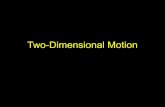 Two-Dimensional Motion - Physics â€¢Two-Dimensional Motion â€“Two-dimensional motion is motion in two