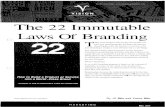 22 Immutable - m The 22 Immutable ,-- Laws Of Branding T oday most products and services are bought,