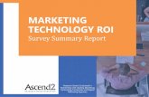 MARKETING TECHNOLOGY ROI - B2B Content Marketing MARKETING TECHNOLOGY ROI Marketing has become a technology-driven