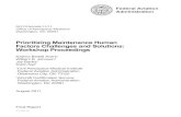 Prioritizing Maintenance Human Factors Challenges and ... ... maintenance human factors (MX HF) information