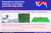 Kolmogorov turbulence, Anderson localization and Kolmogorov and weak wave turbulence Kolmogorov DAN