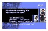 Business Continuity and Resiliency â€¢ Adopting business resilience strategies for continuity of operations