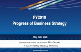 FY2019 Progress of Business Strategy 1 day ago¢  Representative Director and President Akira Nozaki
