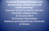 Cultural Heritage Management: Archaeology, architecture and "Cultural Heritage Management: Archaeology,