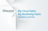 Big Cloud Fabric Big Monitoring Fabric Big Cloud Fabric Big Monitoring Fabric solutions overview DELL/EMC