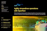Agility streamlines operations with OpenText Agility streamlines operations with OpenText Agility moves