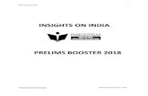 PRELIMS BOOSTER 2018 - INSIGHTSIAS PRELIMS BOOSTER 2018 . PRELIMS BOOSTER 2 Table of Contents ... It