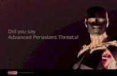 Did you say Advanced Persistent Threats? - WeLiveSecurity Did you say Advanced Persistent Threats? 2