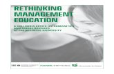 RETHINKING MANAGEMENT EDUCATION - RETHINKING MANAGEMENT EDUCATION The colloquia series â€œRethinking