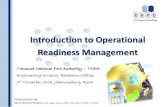 Introduction to Operational Readiness Management Introduction to Operational Readiness Management Engineering