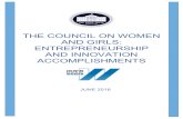 Women and Girls Entrepreneurship and Innovation ... Entrepreneurship and Innovation for Women and Girls