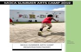MOCA SUMMER ARTS CAMP 2019 ... MOCA SUMMER ARTS CAMP PARENT REGISTRATION PACKET Summer Camp at MOCA