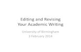 Editing and Revising Your Academic Writing â€؛ as â€؛ studentservices â€؛ ... Editing and Revising Your
