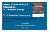 Health Vulnerability & Adaptation to Climate Change ... Health Vulnerability & Adaptation to Climate