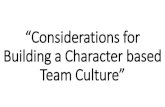 Building a Character based - NFHS Building a Character based ... Then we focus on building life character