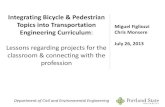 Integrating Bicycle & Pedestrian Topics into ... Integrating Bicycle & Pedestrian Topics into Transportation