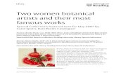 Two women botanical artists and their most famous Two women botanical artists and their most famous