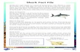 Shark Fact File Shark Fact File Although a type of fish, a sharkâ€™s skeleton is made of cartilage.