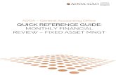 ADOA General Accounting Office QUICK REFERENCE GUIDE Financial Review - Fixed...آ  Fixed Asset Depreciation
