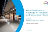 High Performance Coatings for Industrial and Decorative ... 32,000 ft2 waterborne polyurethane floor