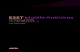 Installation Manual - ESET The main ESET Mobile Antivirus window (tap Start > ESET Mobile Antivirus)