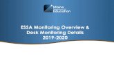 ESSA Monitoring Overview & Desk Monitoring Details 2019-2020 Monitoring... ESSA Monitoring Overview