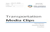 Media Clips Clips: _____ Crashes: _____ Transportation Media Clips Top Stories Division News Crashes