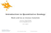 Introduction to Quantitative Geology Intro to Quantitative Geology .¯¬¾/yliopisto Introduction to Quantitative