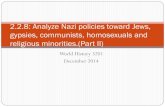 2.2.8: Analyze Nazi policies toward Jews, gypsies, communists, 2018-09-09آ  Gypsies, homosexuals, religious