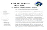 AOH AOH OBSERVER Spring 2019 The Newsletter of the Astronomers of Humboldt For the Spring issue of the