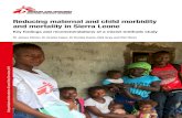 Reducing maternal and child morbidity and mortality in ... morbidity and mortality, particularly among