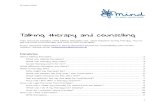 Talking therapy and counselling Talking therapy and counselling This resource explains what talking