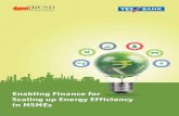 Enabling Finance for Scaling up Energy Efficiency in MSMEs the MSMEs. The report looks into the current